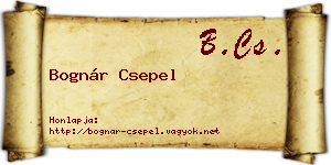 Bognár Csepel névjegykártya